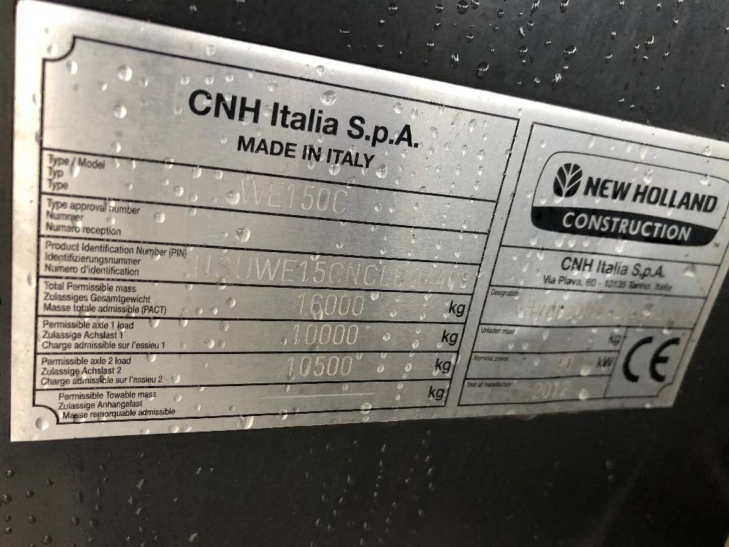 New Holland WE 150C Dismantled: only spare parts - Pelle sur pneus: photos 3 New Holland WE 150C Dismantled: only spare parts - Pelle sur pneus: photos 3