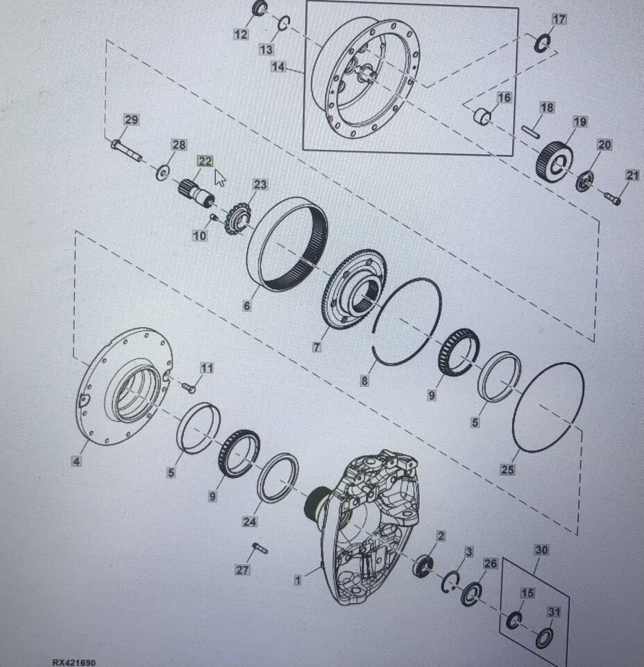 JOHN DEERE R324796/John Deere wałek zębaty/John Deere 8345R 8270R 8295R 83200R 8335R - Transmission pour Machine agricole: photos 1 JOHN DEERE R324796/John Deere wałek zębaty/John Deere 8345R 8270R 8295R 83200R 8335R - Transmission pour Machine agricole: photos 1