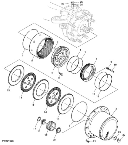 John Deere 7530 Premium - Podpora AL220923 - Transmission pour Tracteur agricole: photos 1 John Deere 7530 Premium - Podpora AL220923 - Transmission pour Tracteur agricole: photos 1