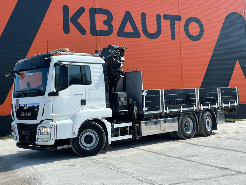 MAN TGS 26.420 6x2*4 HIAB 302E-6 / PLATFORM L=6532 mm - Camion plateau, Camion grue: photos 2 MAN TGS 26.420 6x2*4 HIAB 302E-6 / PLATFORM L=6532 mm - Camion plateau, Camion grue: photos 2