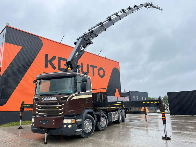 Scania G 450 8x2*6 HIAB 622E-8 + JIB / PLATFORM L=6715 mm - Camion plateau, Camion grue: photos 1 Scania G 450 8x2*6 HIAB 622E-8 + JIB / PLATFORM L=6715 mm - Camion plateau, Camion grue: photos 1
