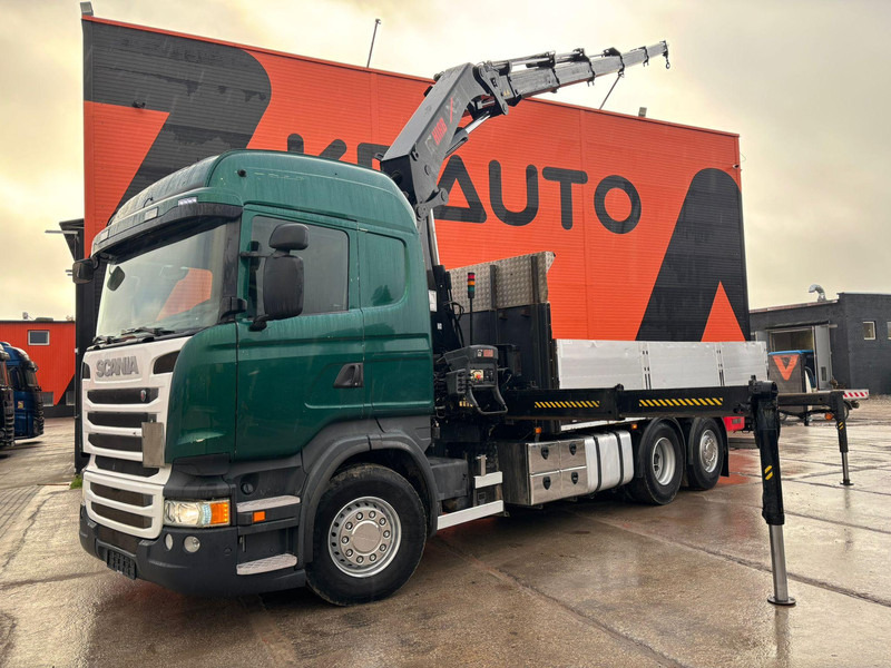 Scania R 410 6x2 HIAB 322EP-5 HIPRO / PLATFORM L=6131 mm - Camion plateau, Camion grue: photos 1 Scania R 410 6x2 HIAB 322EP-5 HIPRO / PLATFORM L=6131 mm - Camion plateau, Camion grue: photos 1