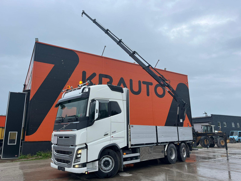 Volvo FH 16 600 6x2*4 HIAB 166E-5 HIPRO / PLATFORM L=6309 mm - Camion plateau, Camion grue: photos 1 Volvo FH 16 600 6x2*4 HIAB 166E-5 HIPRO / PLATFORM L=6309 mm - Camion plateau, Camion grue: photos 1