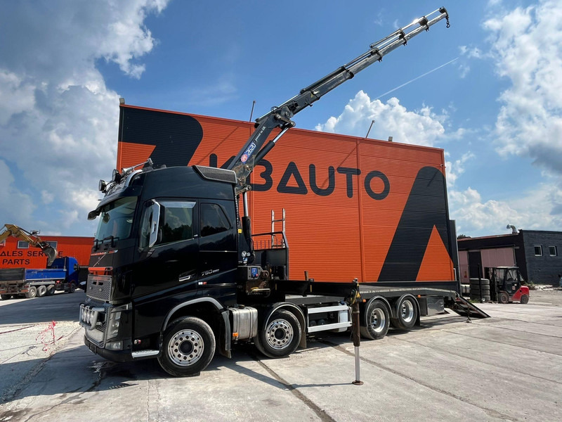 Volvo FH 16 750 8x4 HMF2620K-5 / WINCH / PLATFORM L=7100 mm - Camion porte-voitures: photos 1 Volvo FH 16 750 8x4 HMF2620K-5 / WINCH / PLATFORM L=7100 mm - Camion porte-voitures: photos 1