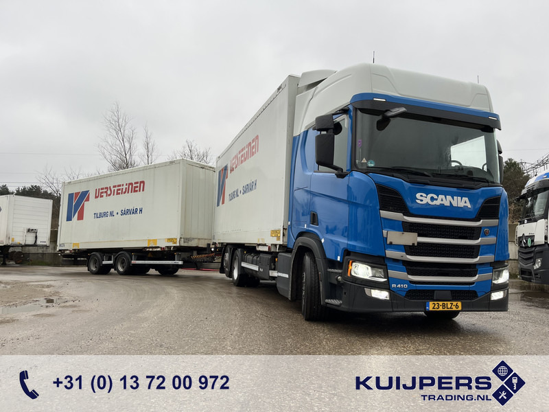 Camion fourgon Scania R410 Highline / BDF Box + Wecon AWZ 218 / BDF Box / 448 dkm / NL Truck + Trailer: photos 1