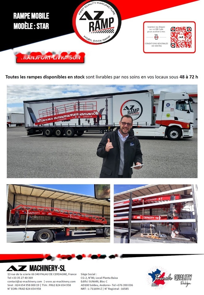 Rampe de chargement neuf AZ RAMP STAR-RL-15T mobile loading ramp: photos 5