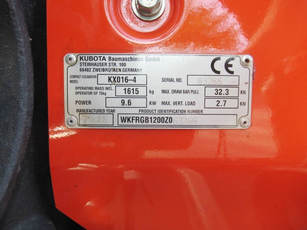 Kubota KX016-4 hydr. Schwenklöffel - Mini pelle: photos 5 Kubota KX016-4 hydr. Schwenklöffel - Mini pelle: photos 5