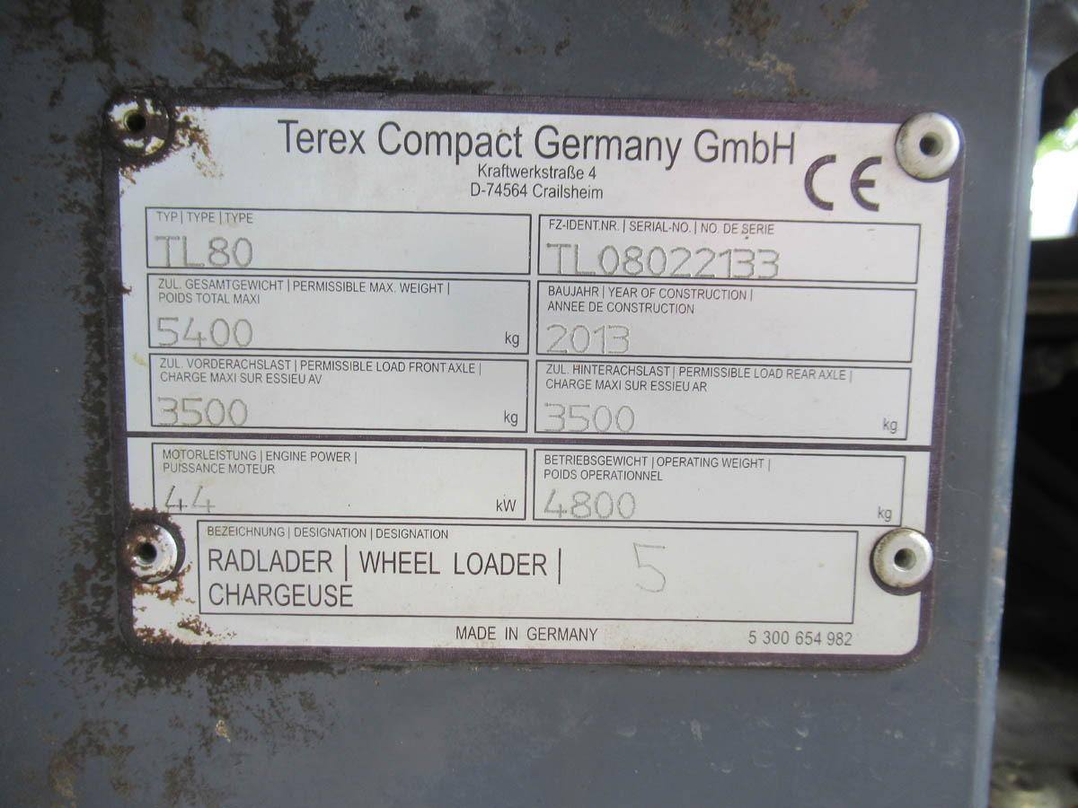 Terex TL80 - Chargeuse sur pneus: photos 5 Terex TL80 - Chargeuse sur pneus: photos 5