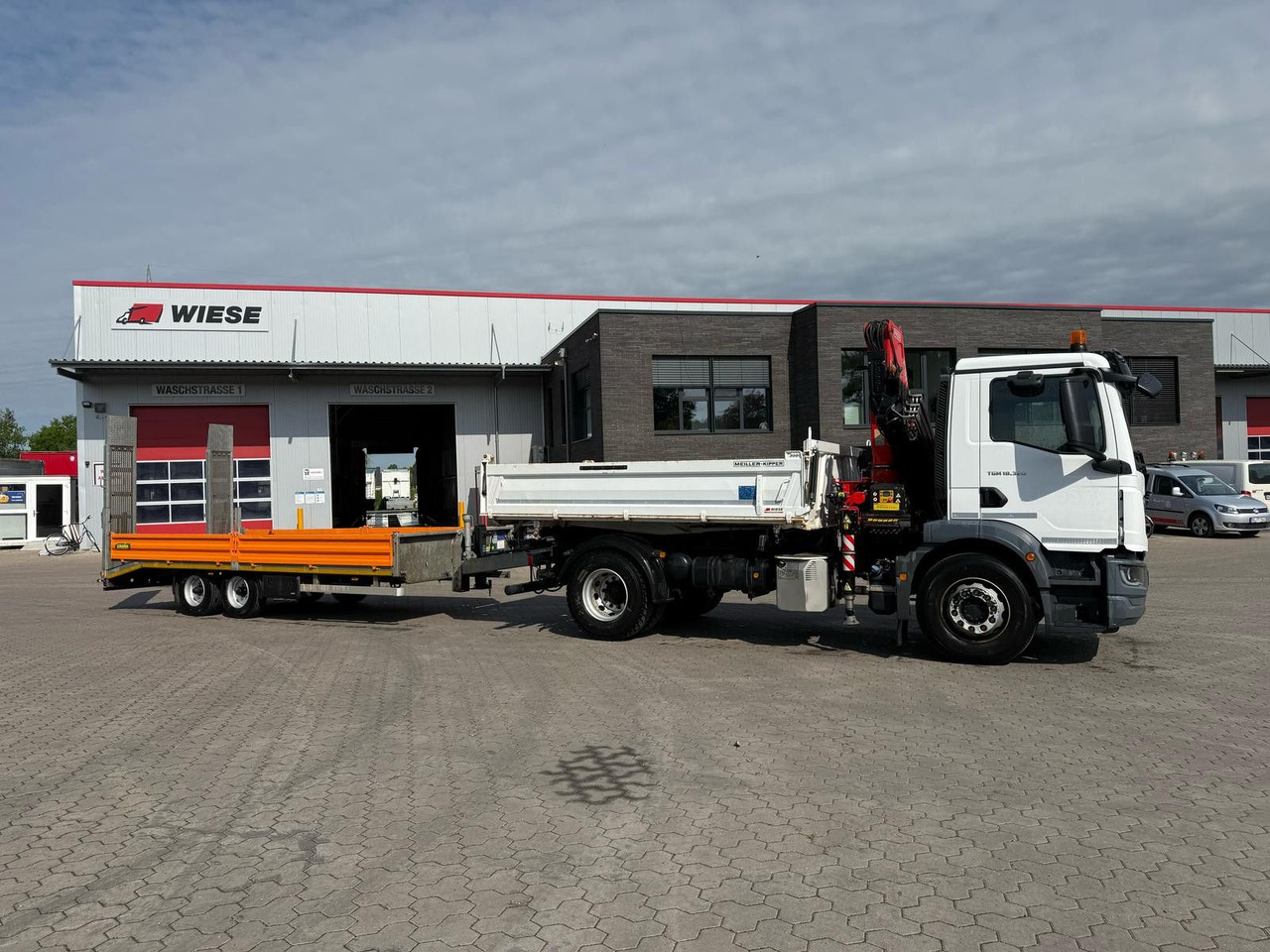 MAN TGM 18.320 4x2 BB Kran Fassi F135 Kipper Meiller - Camion grue: photos 5 MAN TGM 18.320 4x2 BB Kran Fassi F135 Kipper Meiller - Camion grue: photos 5
