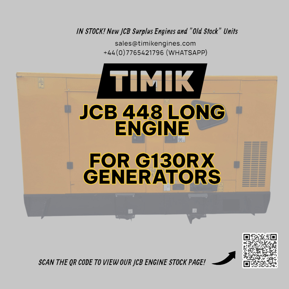 JCB 448 LONG ENGINE (FOR 320/40259) FITTED TO JCB G130RX GENERATORS - Moteur: photos 1 JCB 448 LONG ENGINE (FOR 320/40259) FITTED TO JCB G130RX GENERATORS - Moteur: photos 1