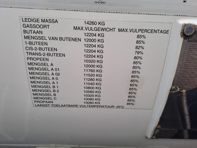 Camion citerne DAF FAN CF75. 6x2 -24030 Liter Gas tank truck ID 2.166 Rootselaar, flowmeter, pump, sunroof on tank: photos 14