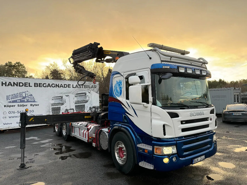 Scania P420 6X2*4, Hooklift-truck with Crane, 2008 - Camion, Camion grue: photos 3 Scania P420 6X2*4, Hooklift-truck with Crane, 2008 - Camion, Camion grue: photos 3