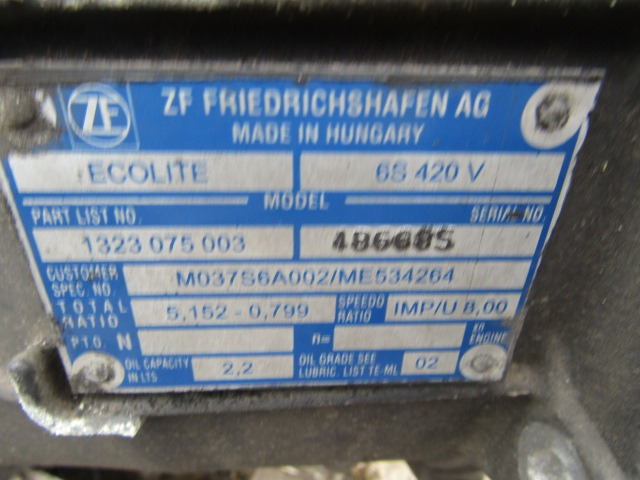 MITSUBISHI FUSO 6 SPEED MANUAL ZF GEARBOX TYPE 6S 420V - Boîte de vitesse pour Camion: photos 4 MITSUBISHI FUSO 6 SPEED MANUAL ZF GEARBOX TYPE 6S 420V - Boîte de vitesse pour Camion: photos 4