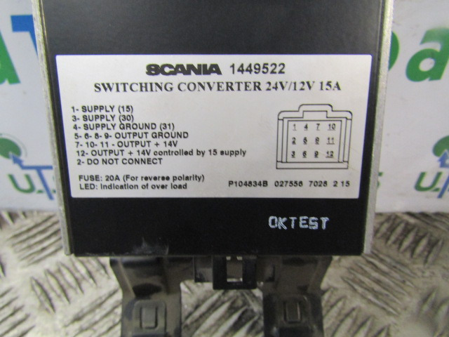 SCANIA P94 VOLTAGE CONVERTER P/NO 1449522 - Bloc de gestion pour Camion: photos 2 SCANIA P94 VOLTAGE CONVERTER P/NO 1449522 - Bloc de gestion pour Camion: photos 2