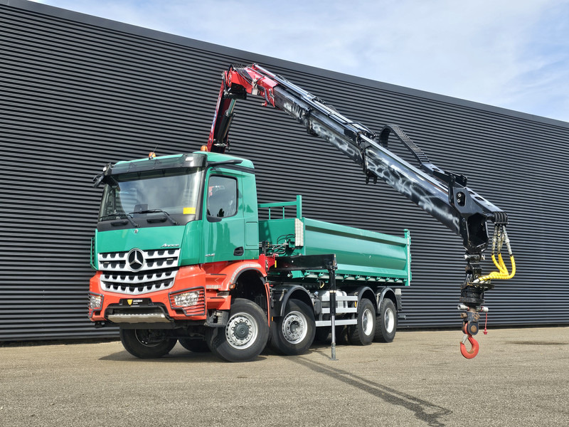 Mercedes-Benz AROCS 4145 / 8X6 / TIPPER + HMF CRANE - Camion benne, Camion grue: photos 2 Mercedes-Benz AROCS 4145 / 8X6 / TIPPER + HMF CRANE - Camion benne, Camion grue: photos 2