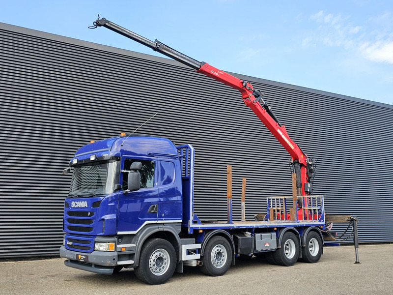 Scania G440 / RETARDER / 8x4 / PALFINGER-EPSILON CRANE - Camion plateau, Camion grue: photos 1 Scania G440 / RETARDER / 8x4 / PALFINGER-EPSILON CRANE - Camion plateau, Camion grue: photos 1