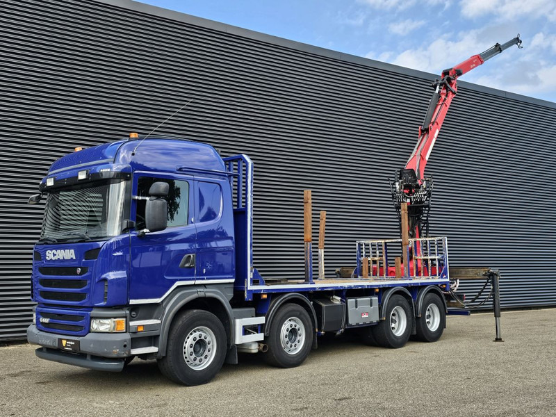 Scania G440 / RETARDER / 8x4 / PALFINGER-EPSILON CRANE - Camion plateau, Camion grue: photos 4 Scania G440 / RETARDER / 8x4 / PALFINGER-EPSILON CRANE - Camion plateau, Camion grue: photos 4