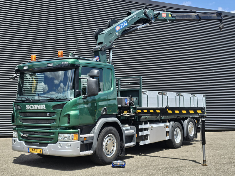 Scania P410 / 6X2-4 / 21 t/m CRANE / KRAN - Camion plateau, Camion grue: photos 1 Scania P410 / 6X2-4 / 21 t/m CRANE / KRAN - Camion plateau, Camion grue: photos 1