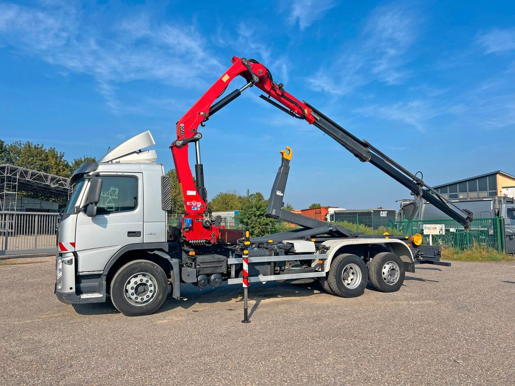 Camion ampliroll, Camion grue Volvo FM 420 6X2 Abroller mit Kran & Funk im Top Zust.: photos 9