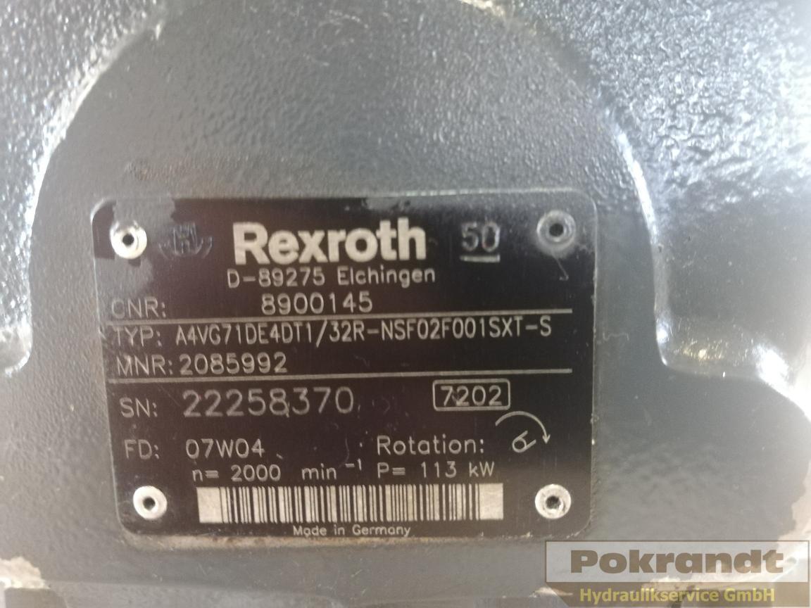 Rexroth Bosch A4VG71DE4DT1 32R NSF02F001SXT-S - 2 Einheiten vorhanden - Pompe hydraulique: photos 2 Rexroth Bosch A4VG71DE4DT1 32R NSF02F001SXT-S - 2 Einheiten vorhanden - Pompe hydraulique: photos 2