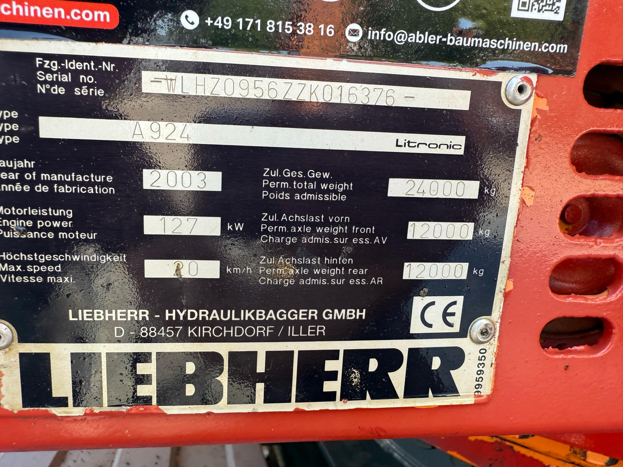 Pelle Liebherr A924 Mobilbagger HS20 SW: photos 14