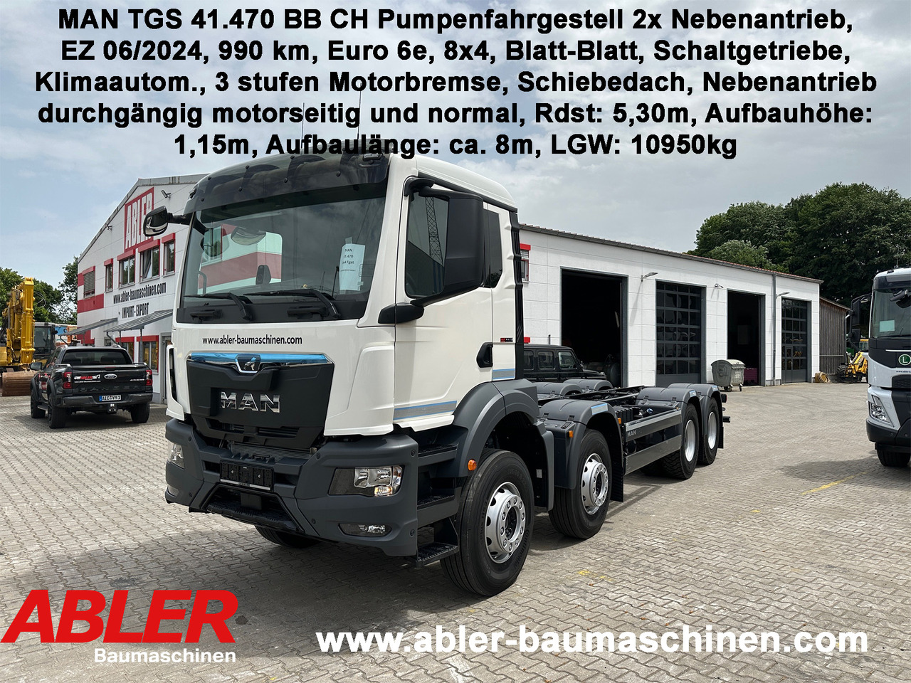 MAN TGS 41.470 8x4 BB CH Pumpenfahrgestell 2x Nebenatrieb - Châssis cabine: photos 1 MAN TGS 41.470 8x4 BB CH Pumpenfahrgestell 2x Nebenatrieb - Châssis cabine: photos 1