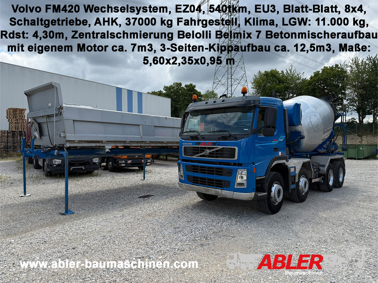Volvo FM420 Wechselsystem Kipper Betonmischer - Camion malaxeur: photos 1 Volvo FM420 Wechselsystem Kipper Betonmischer - Camion malaxeur: photos 1