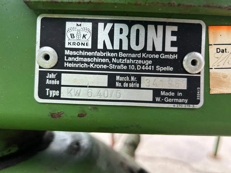 Krone KW 6.40 schudder schuilstelling hooibouw 6 elements en crédit-bail Krone KW 6.40 schudder schuilstelling hooibouw 6 elements: photos 14