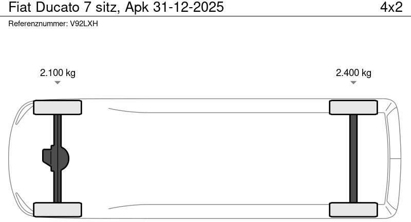 Fiat Ducato 7 sitz, Apk 31-12-2025 - Utilitaire plateau, Utilitaire double cabine: photos 3 Fiat Ducato 7 sitz, Apk 31-12-2025 - Utilitaire plateau, Utilitaire double cabine: photos 3