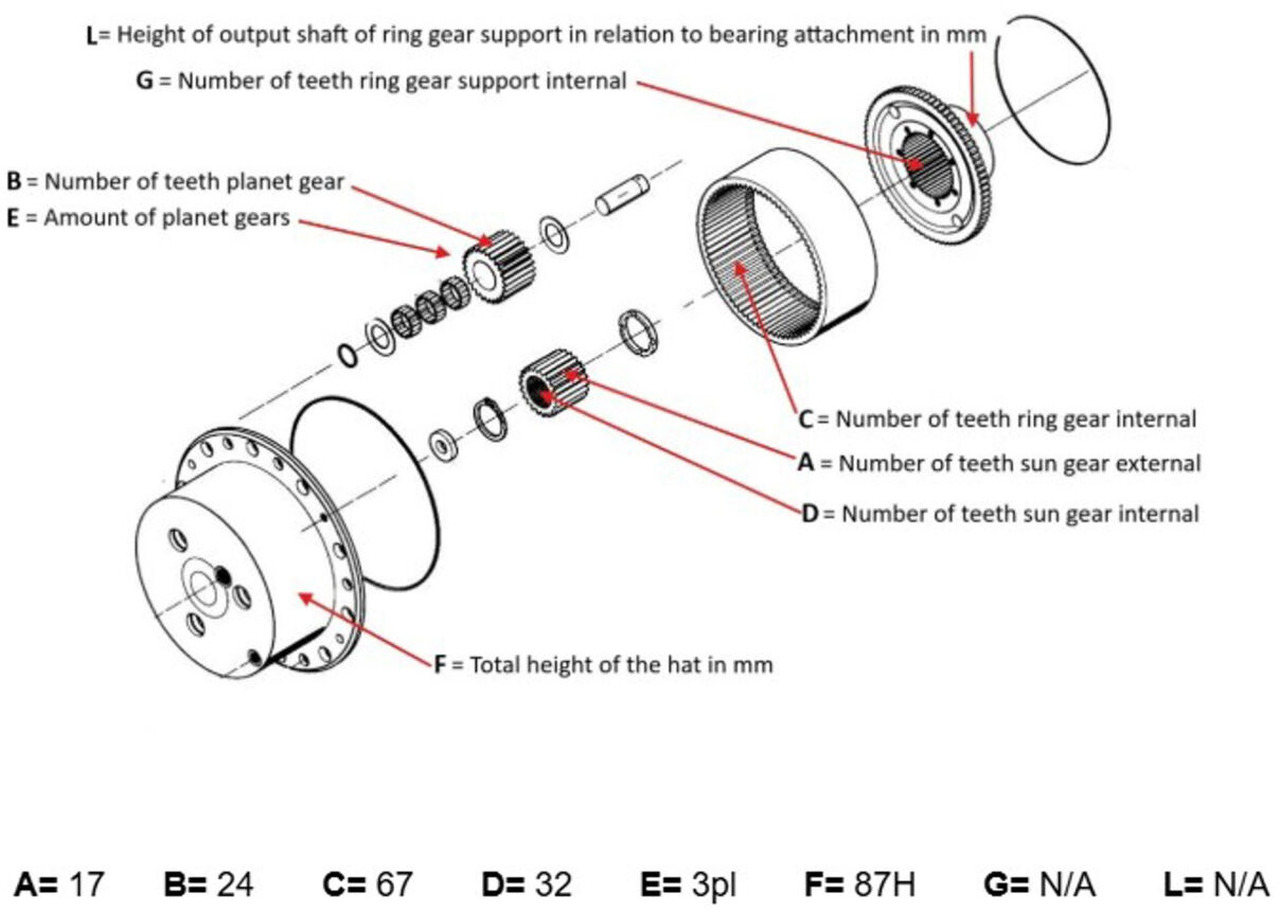 Moteur de translation pour Grue mobile FAUN ATF 30 planetary gear 17-24-67-32-3pl-H87: photos 8