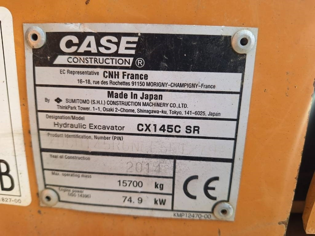 Pelle sur chenille Case CX145CSR KALLISTAJA+PYÖRITTÄJÄ: photos 13