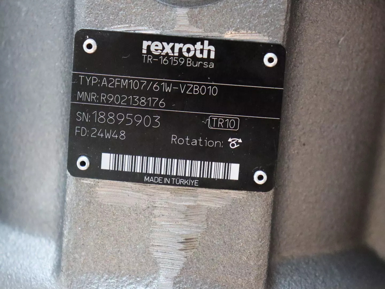 REXROTH A2FM107/61W-VZB010 - Moteur hydraulique pour Engins de chantier: photos 5 REXROTH A2FM107/61W-VZB010 - Moteur hydraulique pour Engins de chantier: photos 5