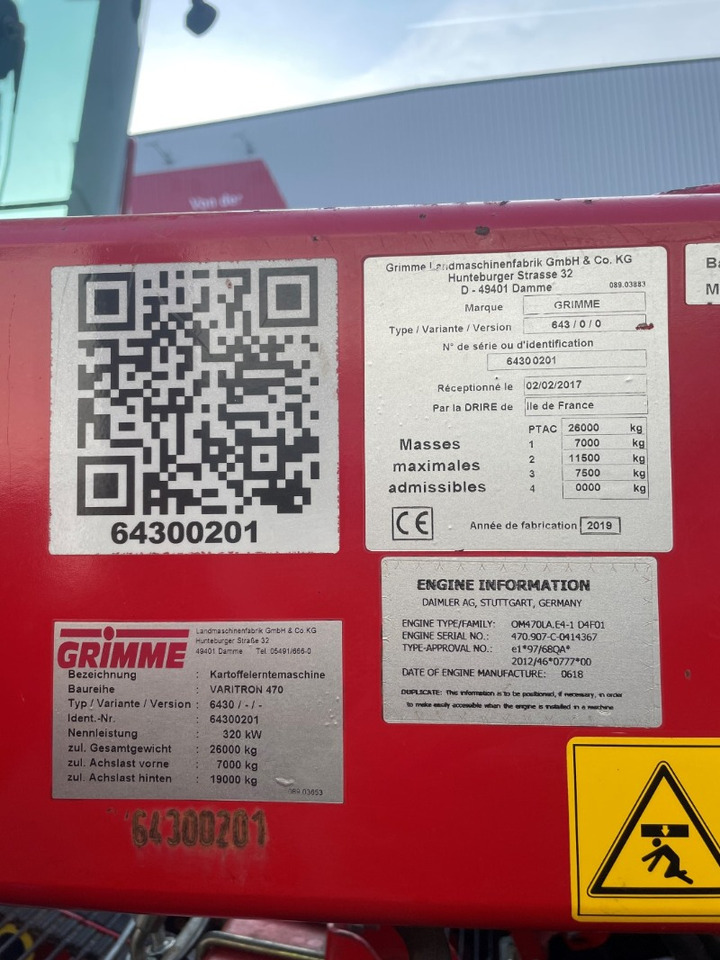 Grimme VARITRON 470 MS FKEV - Matériel de récolte: photos 2 Grimme VARITRON 470 MS FKEV - Matériel de récolte: photos 2