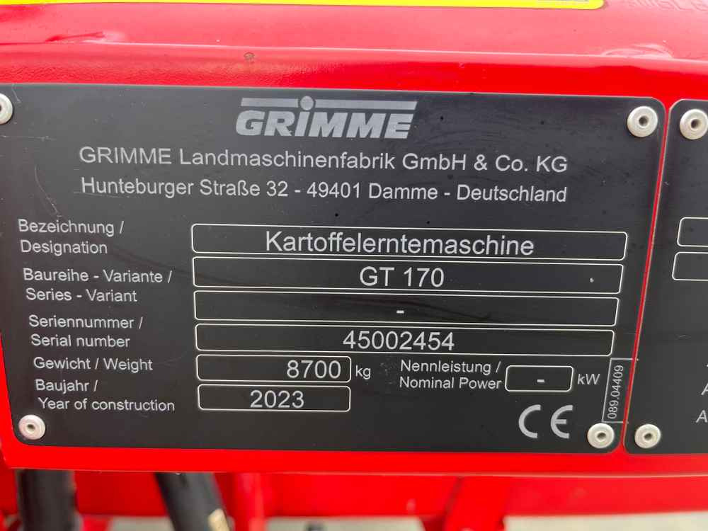 Grimme GT 170 - Matériel de récolte: photos 2 Grimme GT 170 - Matériel de récolte: photos 2