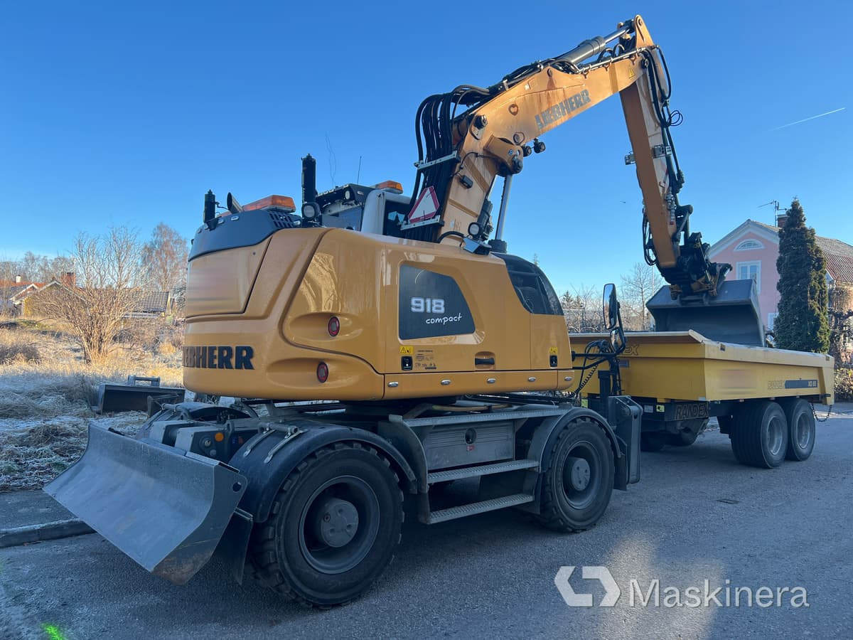 Hjulgrävare Liebherr 918 Compact Litronic med kärra - Pelle sur chenille: photos 3 Hjulgrävare Liebherr 918 Compact Litronic med kärra - Pelle sur chenille: photos 3