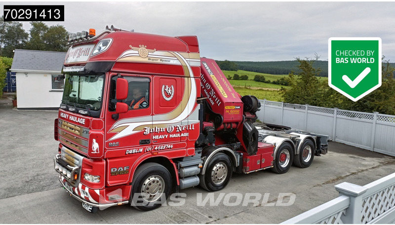 DAF XF105.510 XF 8X4 Palfinger PK150.002 Kran Crane Winch Fifth Wheel Big-Axle Euro 5 - Tracteur routier: photos 1 DAF XF105.510 XF 8X4 Palfinger PK150.002 Kran Crane Winch Fifth Wheel Big-Axle Euro 5 - Tracteur routier: photos 1