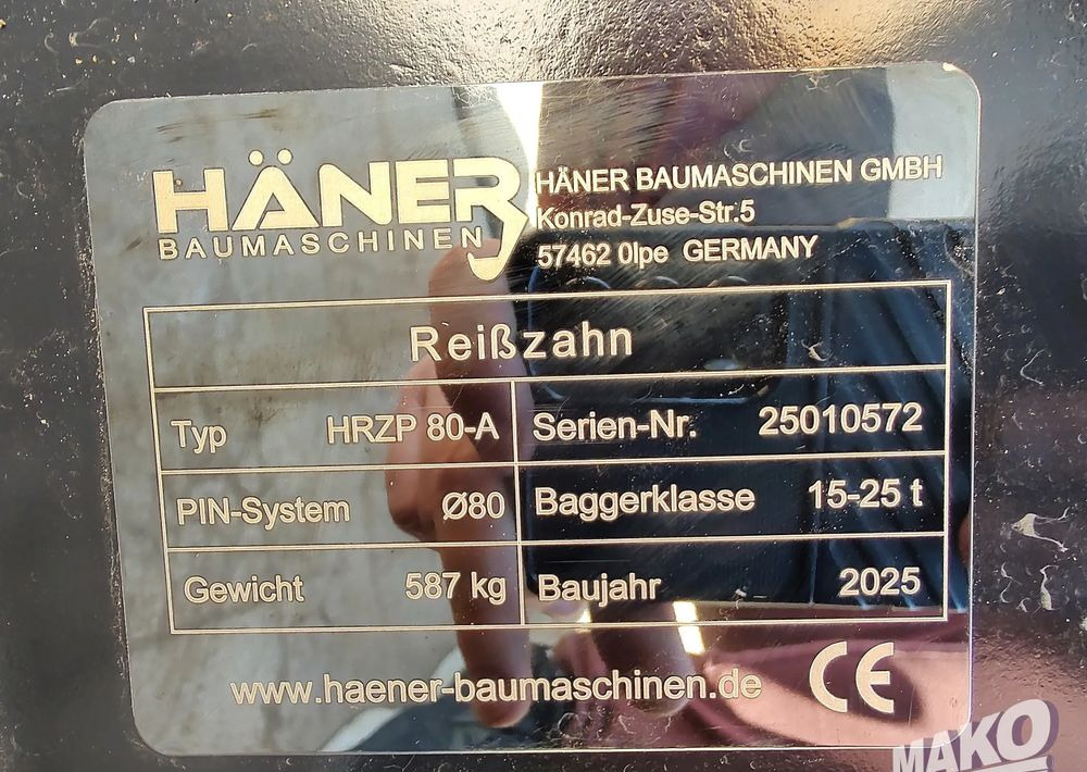 Accessoire pour Engins de chantier neuf Nowy zrywak do koparki Haner HRZP 80-A Miller fi 90: photos 7