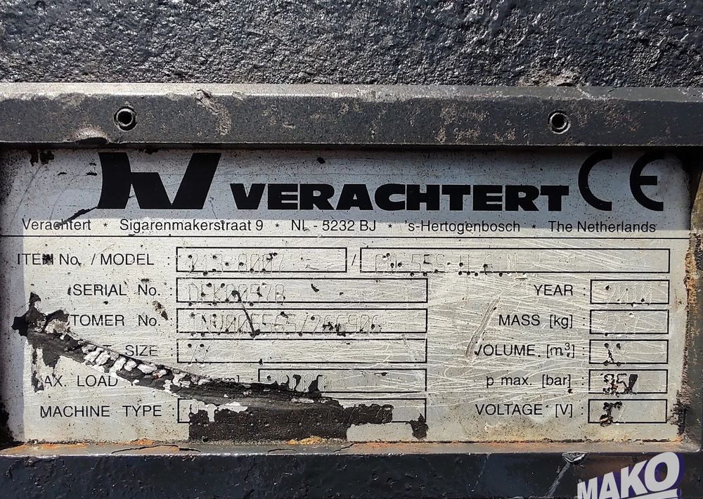 Accessoire pour Engins de chantier Szybkozłącze hydrauliczne Verachtert CW55s: photos 7