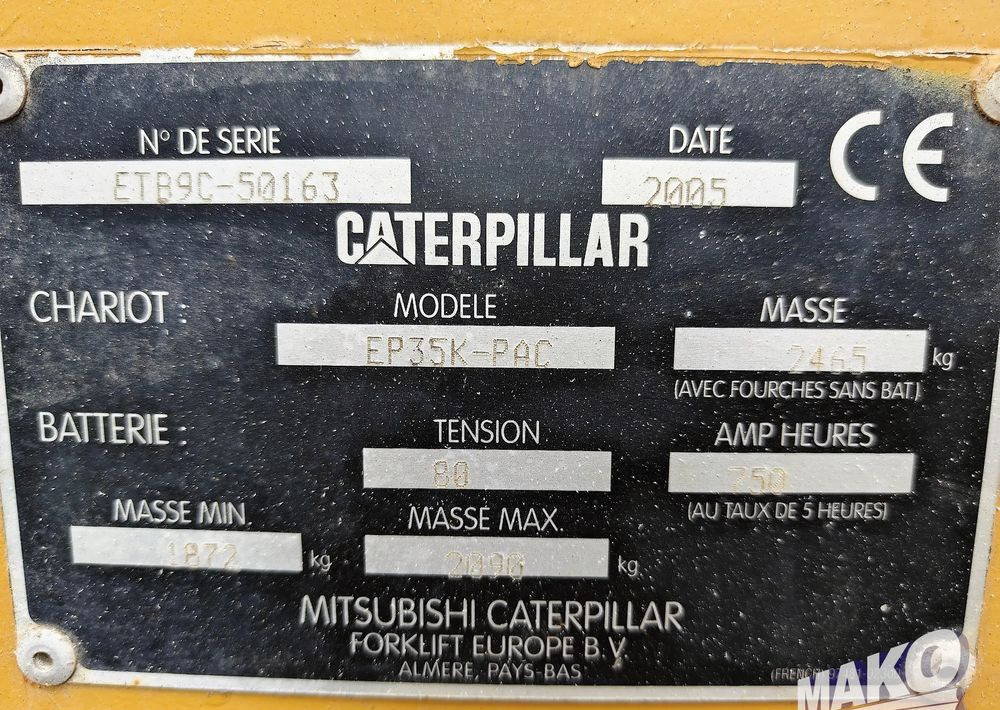 Chariot élévateur électrique Caterpillar EP35K-PAC: photos 8 Chariot élévateur électrique Caterpillar EP35K-PAC: photos 8