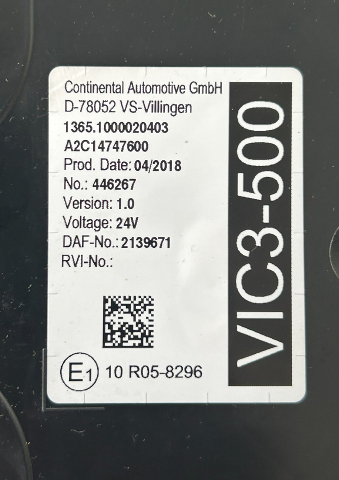 DAF XF 106 480 VIC3-500 2139671 VERSION 1.0 - Bloc de gestion pour Camion: photos 4 DAF XF 106 480 VIC3-500 2139671 VERSION 1.0 - Bloc de gestion pour Camion: photos 4