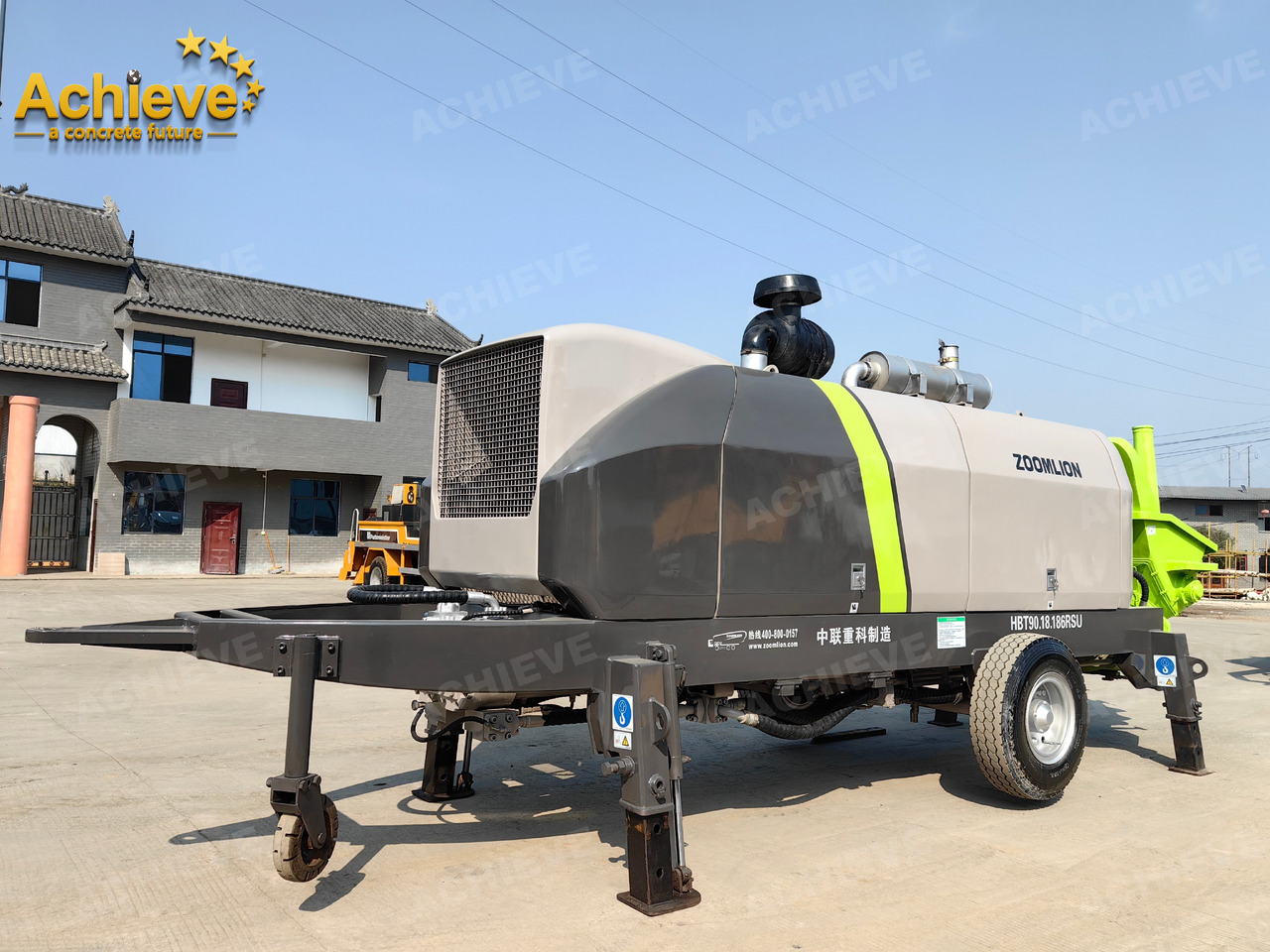 Zoomlion 2022 Zoomlion HBT 90.18.186RSU hydraulic Concrete Trailer Pump in China【ACHIEVE】TOP CONDITION!!! - Pompe à béton stationnaire: photos 2 Zoomlion 2022 Zoomlion HBT 90.18.186RSU hydraulic Concrete Trailer Pump in China【ACHIEVE】TOP CONDITION!!! - Pompe à béton stationnaire: photos 2