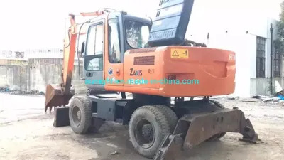 Good Price Slightly Used Japanese Wheel Excavator Hitachi Zx130W Moving by Tyres for Sale - Pelle sur pneus: photos 1 Good Price Slightly Used Japanese Wheel Excavator Hitachi Zx130W Moving by Tyres for Sale - Pelle sur pneus: photos 1