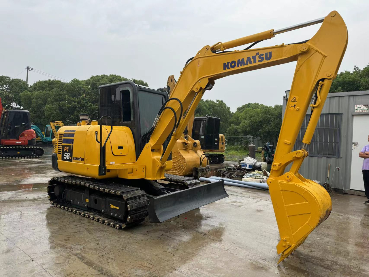 Komatsu PC58, PC56, PC55 Small Excavator With Rubber Tracks - Pelle sur chenille: photos 1 Komatsu PC58, PC56, PC55 Small Excavator With Rubber Tracks - Pelle sur chenille: photos 1