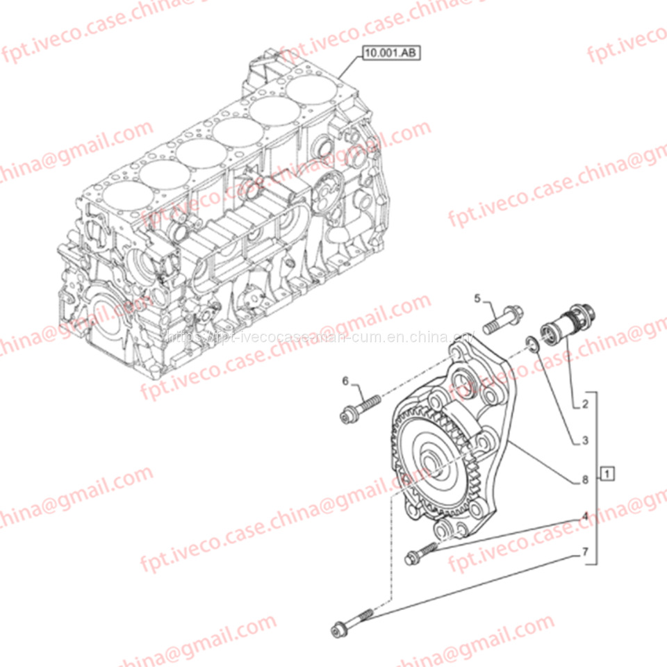 FPT IVECO CASE Cursor9 Euro 6 F2CFE612 A/B/D F2CFE614A*B041/F2CGE614F*V004 5802431166 Oil Pump 504127258 504131225 5801608329 - Pompe à huile pour Camion: photos 3 FPT IVECO CASE Cursor9 Euro 6 F2CFE612 A/B/D F2CFE614A*B041/F2CGE614F*V004 5802431166 Oil Pump 504127258 504131225 5801608329 - Pompe à huile pour Camion: photos 3