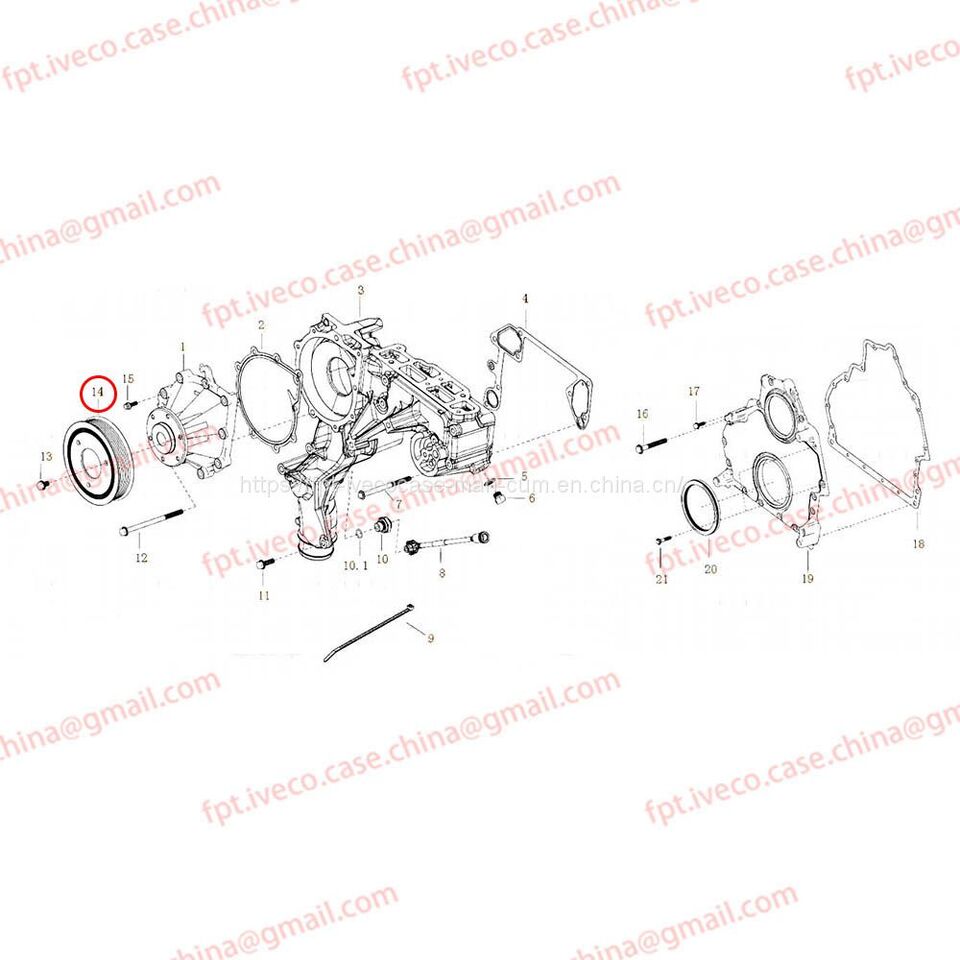 MAN D2066 Water pump pulley 06503-0384 - Pompe à liquide de refroidissement: photos 1 MAN D2066 Water pump pulley 06503-0384 - Pompe à liquide de refroidissement: photos 1