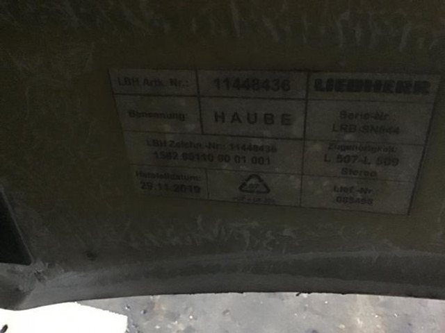 Liebherr Engine Hood - Capot: photos 5 Liebherr Engine Hood - Capot: photos 5