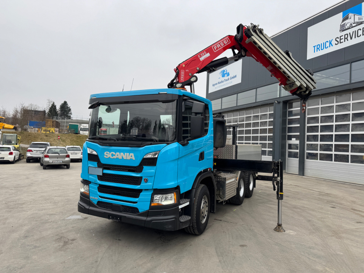 SCANIA G540 6x4 Fassi 395-7 SZM&Pritsche - Camion grue: photos 1 SCANIA G540 6x4 Fassi 395-7 SZM&Pritsche - Camion grue: photos 1