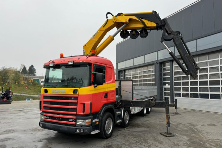 Camion grue, Camion plateau Scania 470 8x4 Bonfiglioli 70000: photos 1