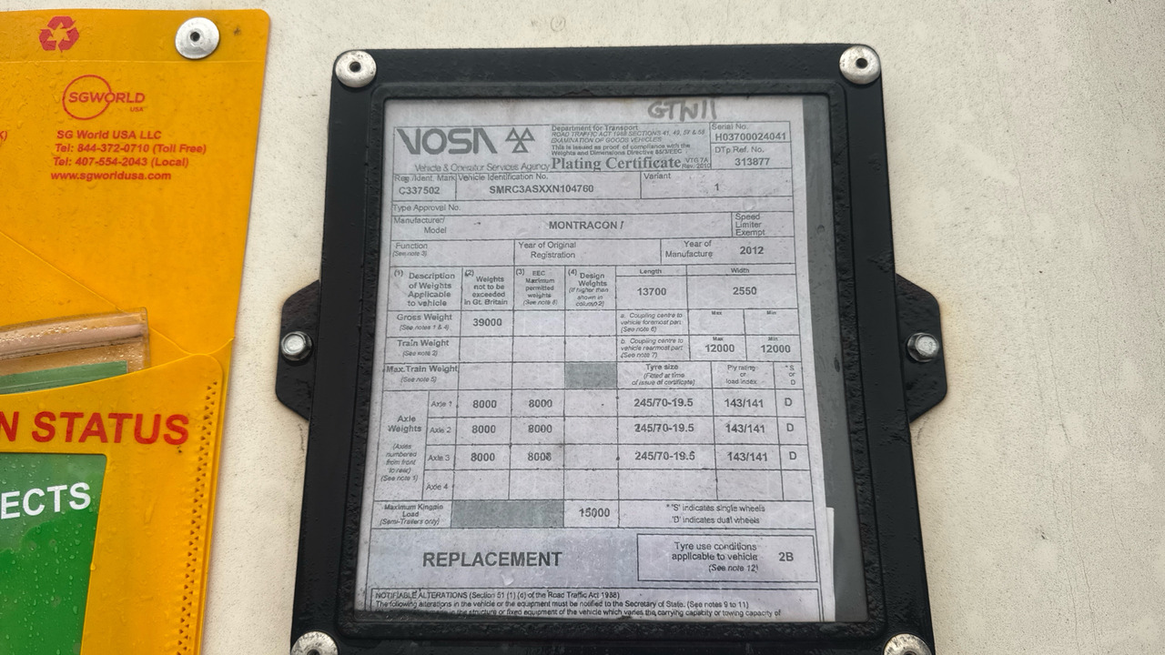 Remorque MONTRACON CURTAINSIDE DOUBLE DECK STEPRAME: photos 11 Remorque MONTRACON CURTAINSIDE DOUBLE DECK STEPRAME: photos 11