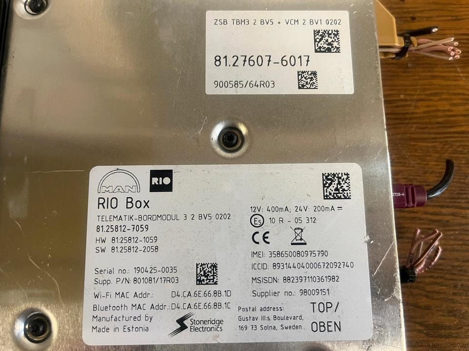 MAN RIO Telematik Bordmodul 3 Steuergerät 81.27607-6017 - Bloc de gestion pour Camion: photos 3 MAN RIO Telematik Bordmodul 3 Steuergerät 81.27607-6017 - Bloc de gestion pour Camion: photos 3